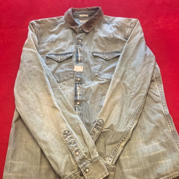 All Saints Light Denim Shirt - Picture 1 of 4